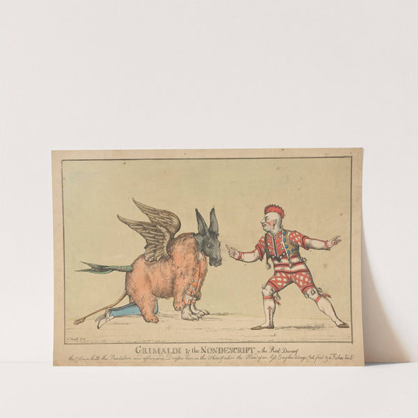 Grimaldi & the nondescript in the Red Dwarf. (1812) by William Heath