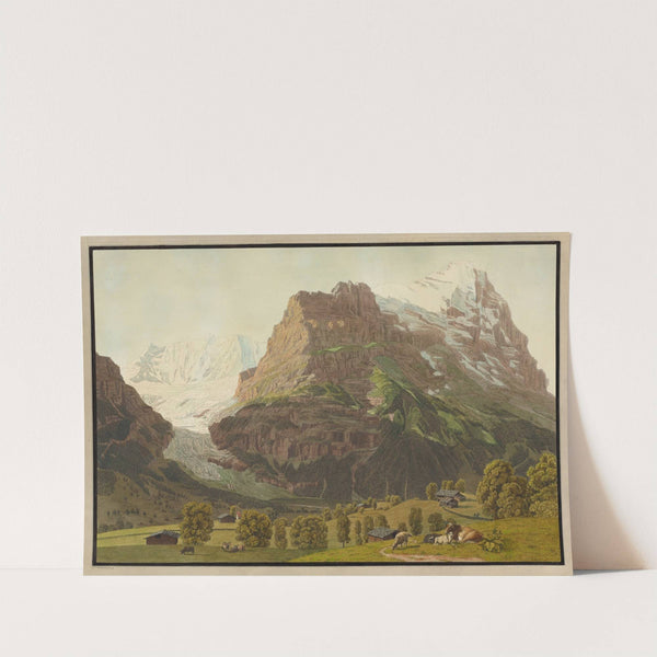 Grindelwald, unterer Gletscher mit Eiger by Johann Jakob Biedermann