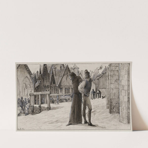 Gringoire a plusieurs bonnes idées de suite rue des Bernardins (1889) by Luc-Olivier Merson