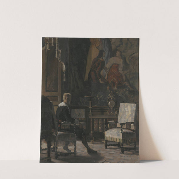 Gripsholm Palace, interior from the King's bedchamber by Oscar Björck