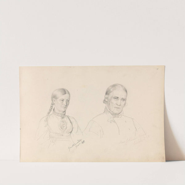 Gro Halvorsdatter Grave; Hans Hansen Grøn, Sandefjord (1857) by Adolph Tidemand