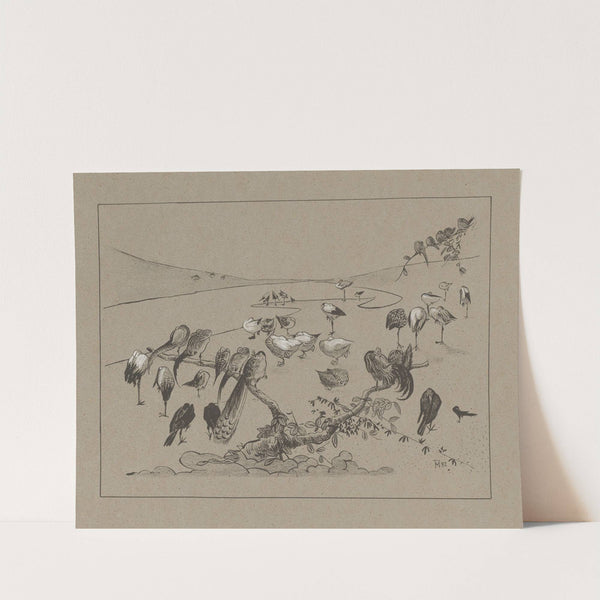 Groep slapende vogels by Theo van Hoytema