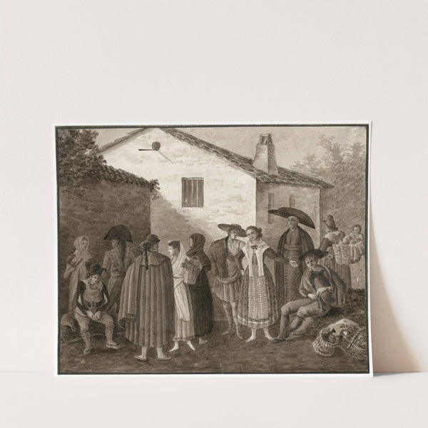 Groep Spanjaarden in verschillende klederdrachten by Otto Howen