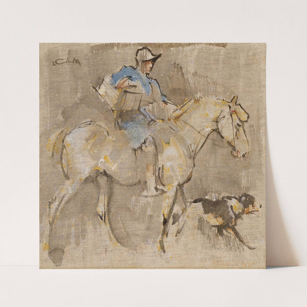 Groom and pony by Joseph Crawhall