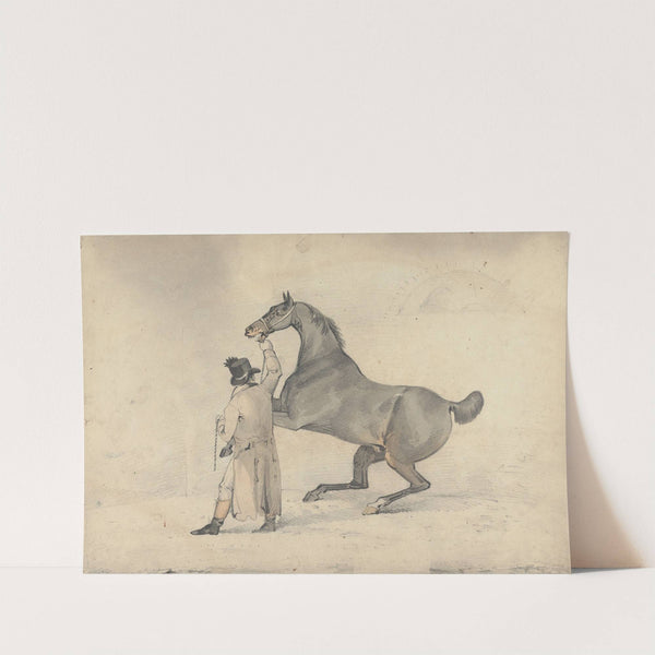 Groom with a Rearing Horse by Samuel Alken
