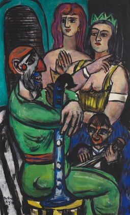 Großer Clown mit Frauen und kleiner Clown (1950)