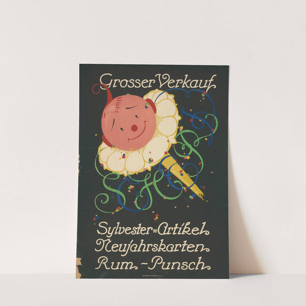 Großer Verkauf. Sylvester-Artikel, Neujahrskarten, Rum-Punsch (1914) by Hollerbaum & Schmidt