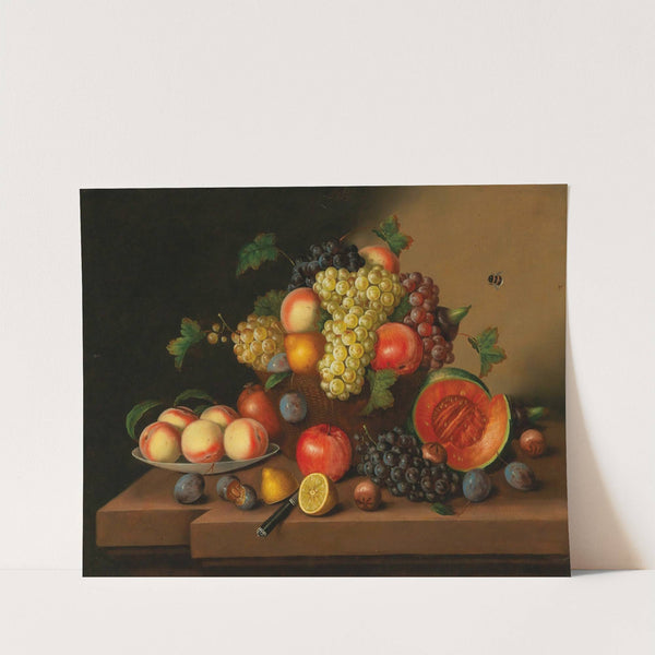 Grosses dekoratives Früchtestillleben by Johann Georg Seitz