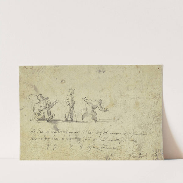 Groteske Gestalten sowie zwei Kinderfiguren, vulgäre Handlungen ausführend by Hans Rottenhammer