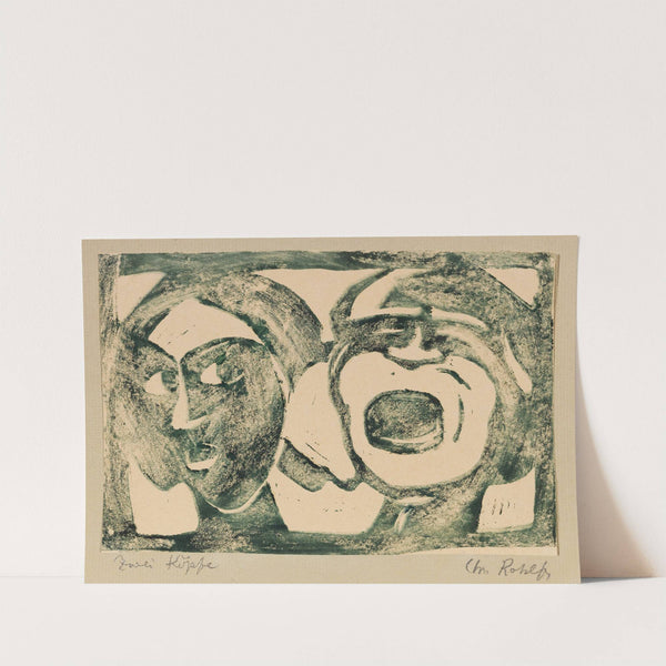 Groteske Köpfe (Ruhe und Leidenschaft, groß) (1915) by Christian Rohlfs