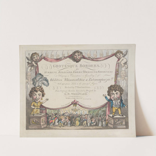 Grotesque borders for screens, billiard rooms, dressing rooms Pl.01 (1799) by George Moutard Woodward