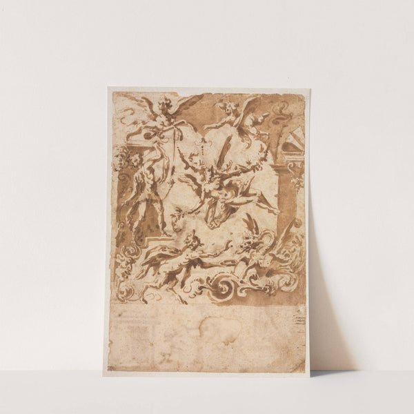 Grotesque with a Satyr Feeding a Dragon (c. 1565-1588) by Marco Marchetti