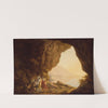 Grotto by the Seaside in the Kingdom of Naples with Banditti, Sunset by Joseph Wright of Derby