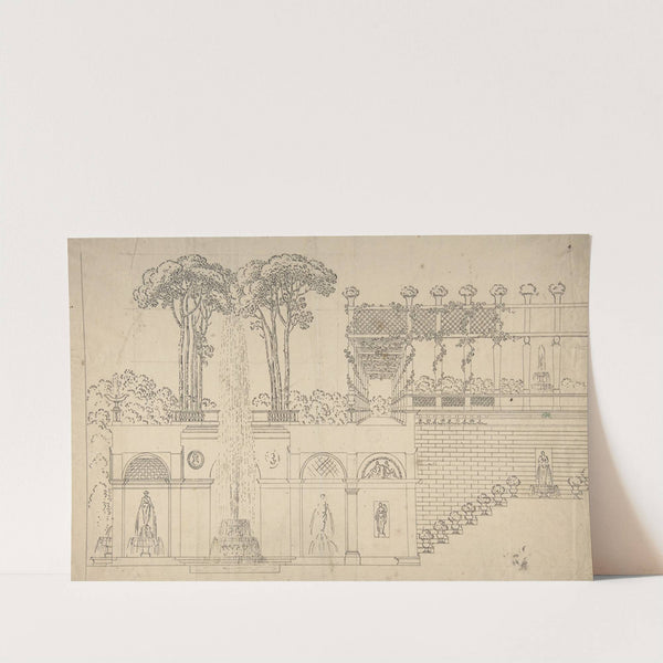 Grotto under a Terrace by Jean-Baptiste-Cicéron Lesueur