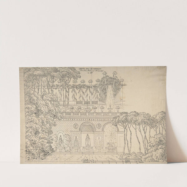 Grotto under a Terrace by Jean-Baptiste-Cicéron Lesueur