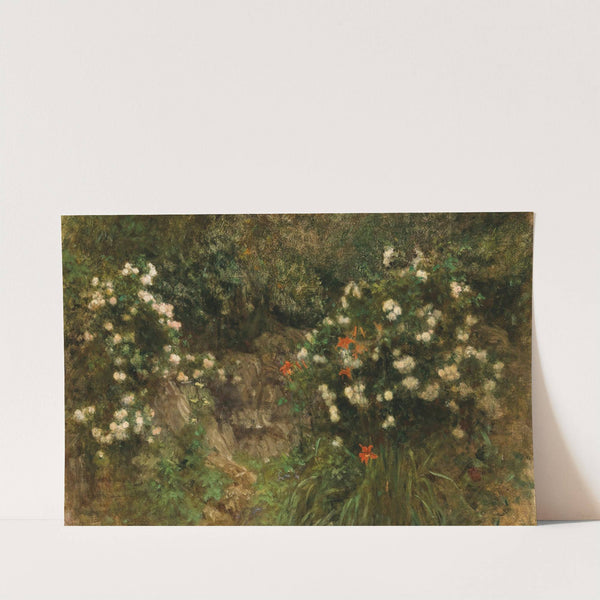 Grotto with white roses by Franz Rumpler