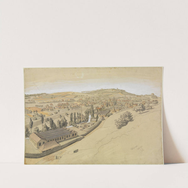 Grötzingen mit dem Turmberg by Georg Scholz