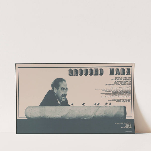Groucho Marx cordially invites you to join him and his friends at a day at the races (1974) by Coy Howard