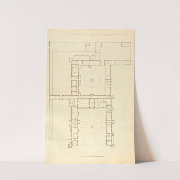 Ground Plan of Cobham Hall, Kent: The Seat of the Right Honourable the Earl of Darnley by John Buckler