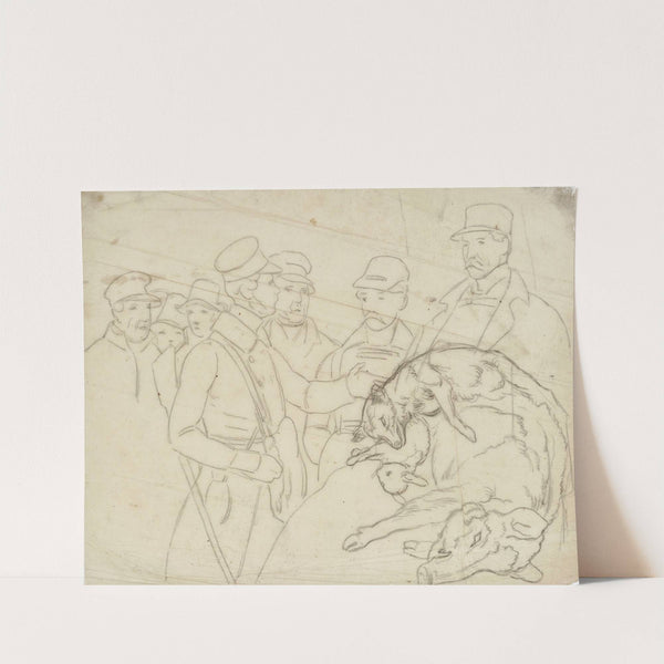 Group around Max of Baden - shot game by Johann Baptist Kirner