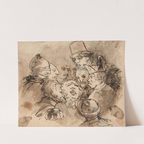 Group of Caricature Heads by Elias Martin