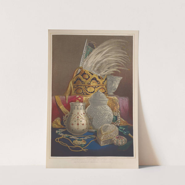 Group of crystal vases, and Indian jewellery by Matthew Digby Wyatt