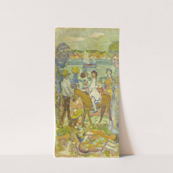 Group of Figures (with Donkey) (circa 1915-1916) by Maurice Prendergast