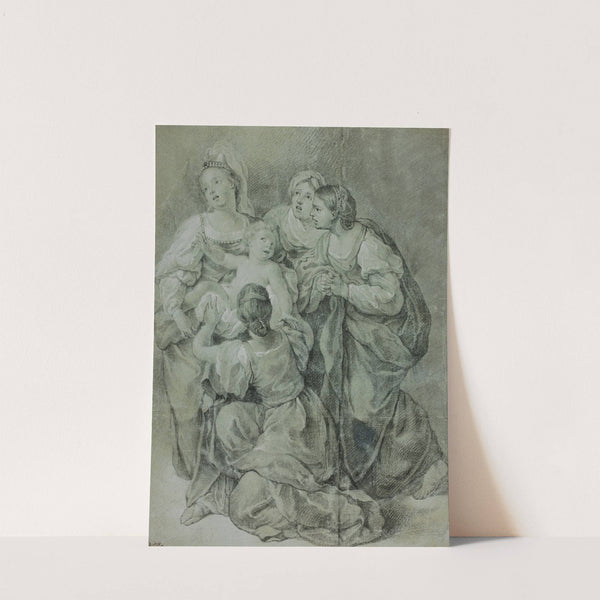 Group of Four Women and Child by After Domenichino