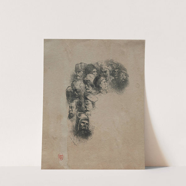 Group of Heads, after Greuze (c. 1846) by Charles Emile Jacque