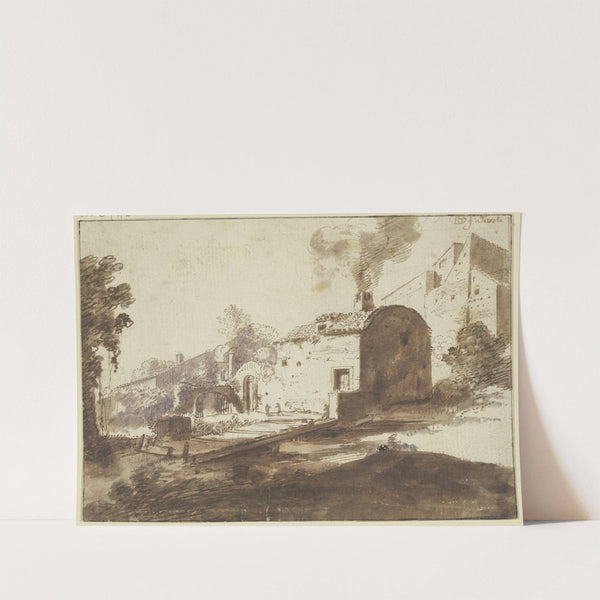 Group of houses in Tivoli (ca 1625) by Bartholomeus Breenbergh