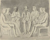 Group of Men Seated in a Circle (recto)