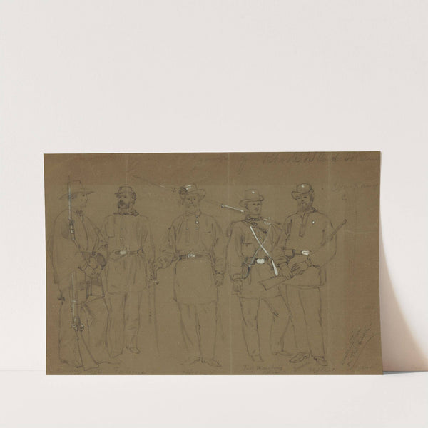 Group of Rhode Island Soldiers. Company C by Alfred Rudolph Waud