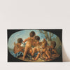 Groupe de cinq Amours avec des colombes (1928) by French School