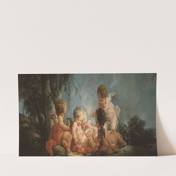 Groupe de cinq Amours jouant avec des colombes (1761) by Jean-François Clermont