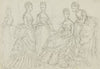 Groupe de femmes en robes de bal à tournure (1873)
