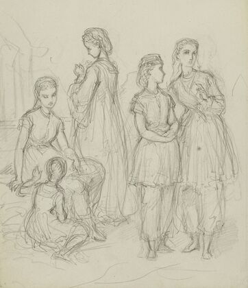 Groupe de jeunes filles (1867)