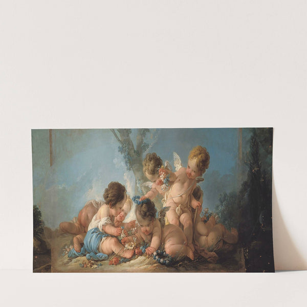 Groupe de six Amours jouant avec des fleurs (1761) by Jean-François Clermont