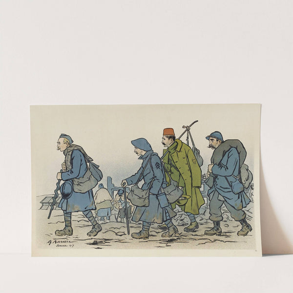 Groupe de soldats en marche (1917) by Adrien Barrère