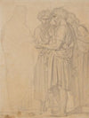 Groupe de trois hommes drapés