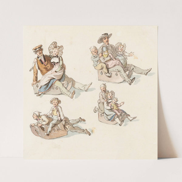 grouppes de traineurs (1826) by Franz Niklaus König