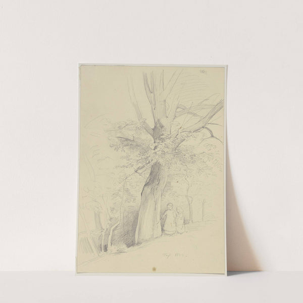 Grove with two children (1844) by Jakob Becker