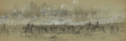 Grovers div. 19th Corps in action at the Battle in the Opequon