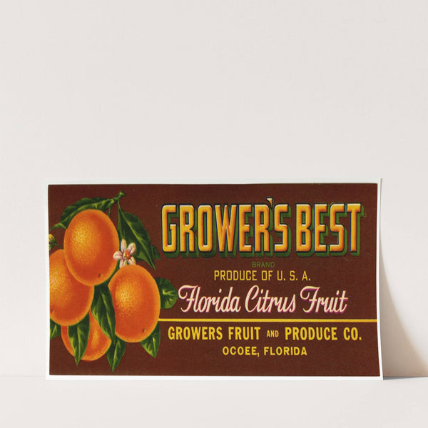 Grower’s Best Brand Citrus Label (1930-1950)