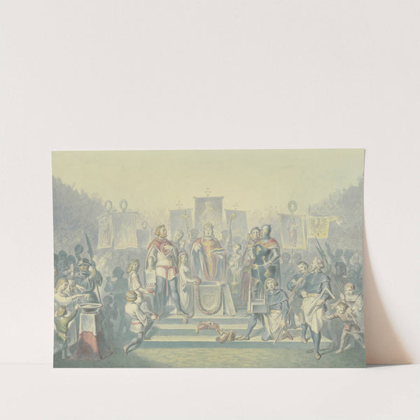 Grundsteinlegung einer Kirche by Ferdinand Fellner