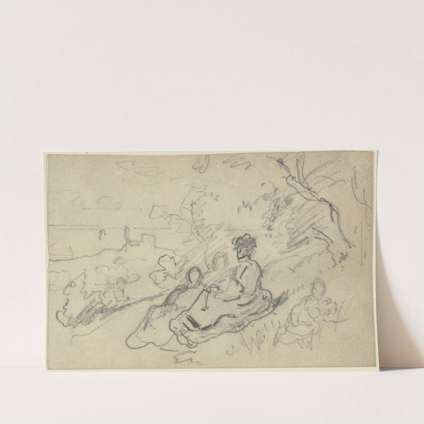 Gruppe im Freien lagernd by Philipp Rumpf