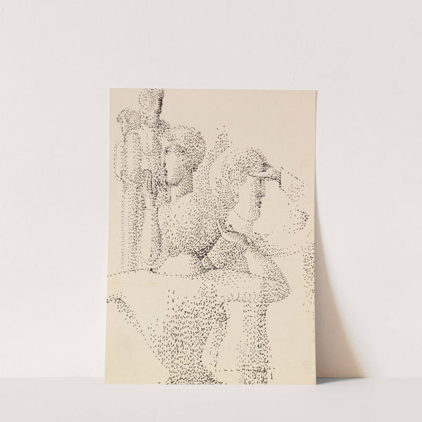 Gruppe pointilliert by Oskar Schlemmer