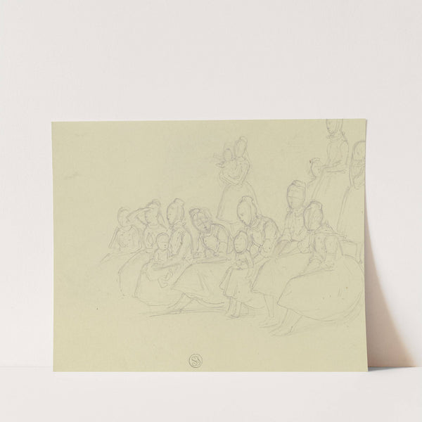 Gruppe von Bauernmädchen by Johann Jakob Hoff