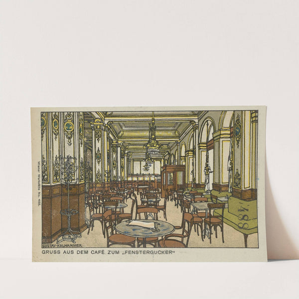 Gruss aus dem Café zum ‘Fenstergucker’ (1912) by Gustav Kalhammer