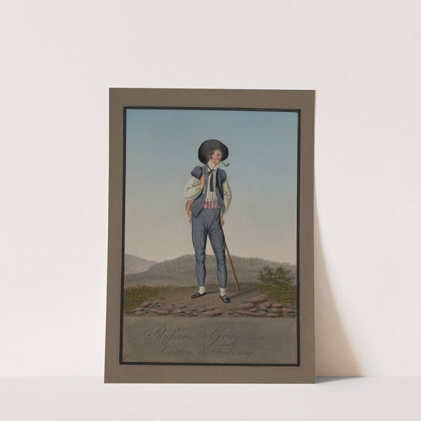 Gruyeres peasant, Fribourg township (1820) by Johann Emanuel Locher
