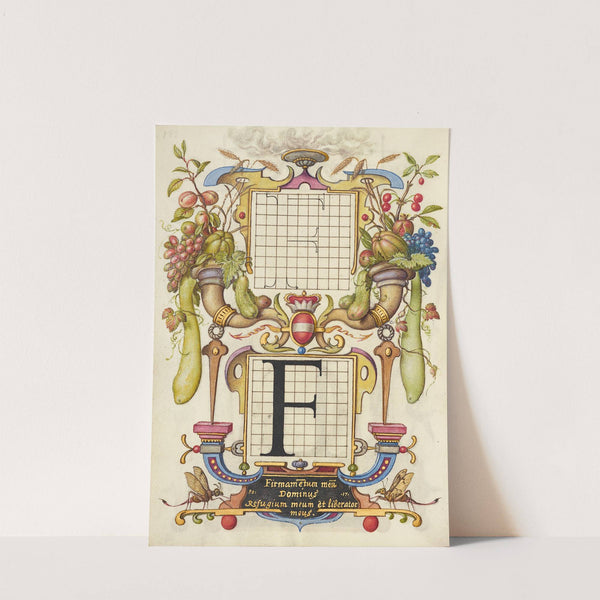 Guide for Constructing the Letter F (1561–1596) by Joris Hoefnagel